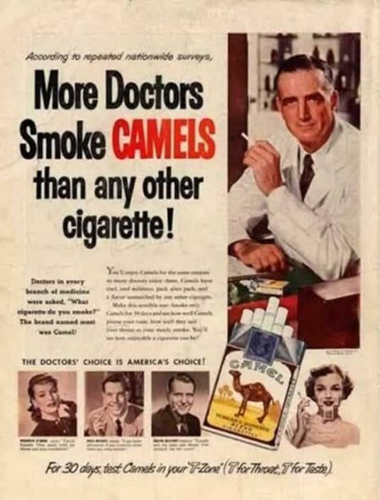 Доктора выкуривают больше Camel, чем сигарет других марок!